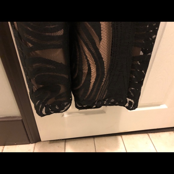 BCBG Marilyne Swirl Lace Cutout Gown - Picture 3 of 7